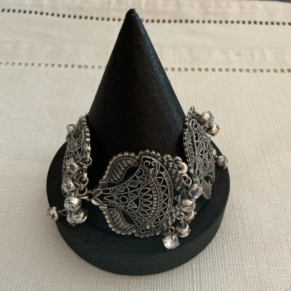 Charming Charlie Silver Tone Ornate Bracelet